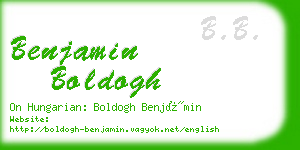 benjamin boldogh business card